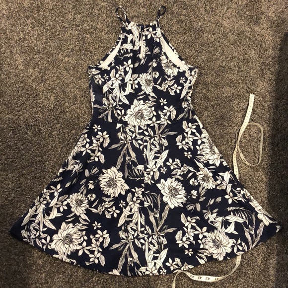 Eclipse Navy & White Floral Halter Dress - Picture 6 of 8
